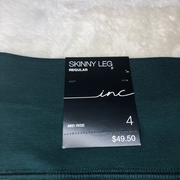 NWT INC Hunter Green Skinny Legging Sz 4 - Picture 4 of 8